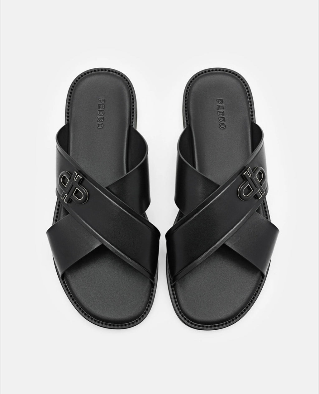 Cross-leather Valo Slides