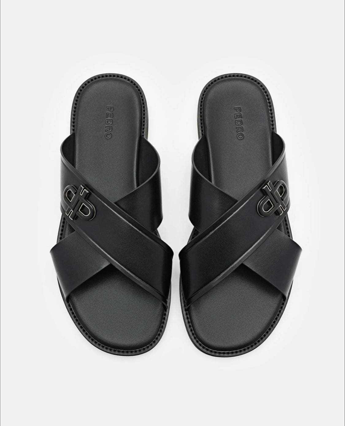Cross-leather Valo Slides