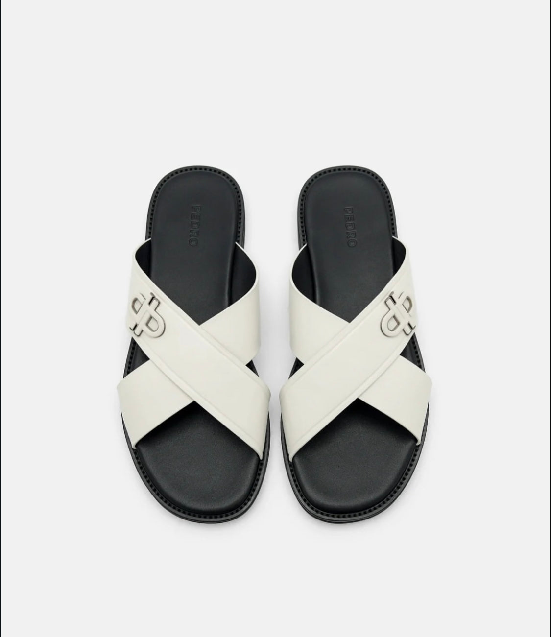 Cross-leather Valo Slides
