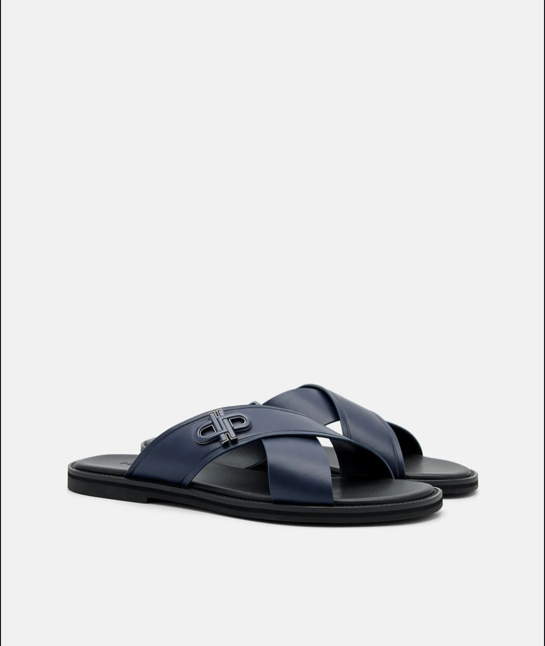 Cross-leather Valo Slides