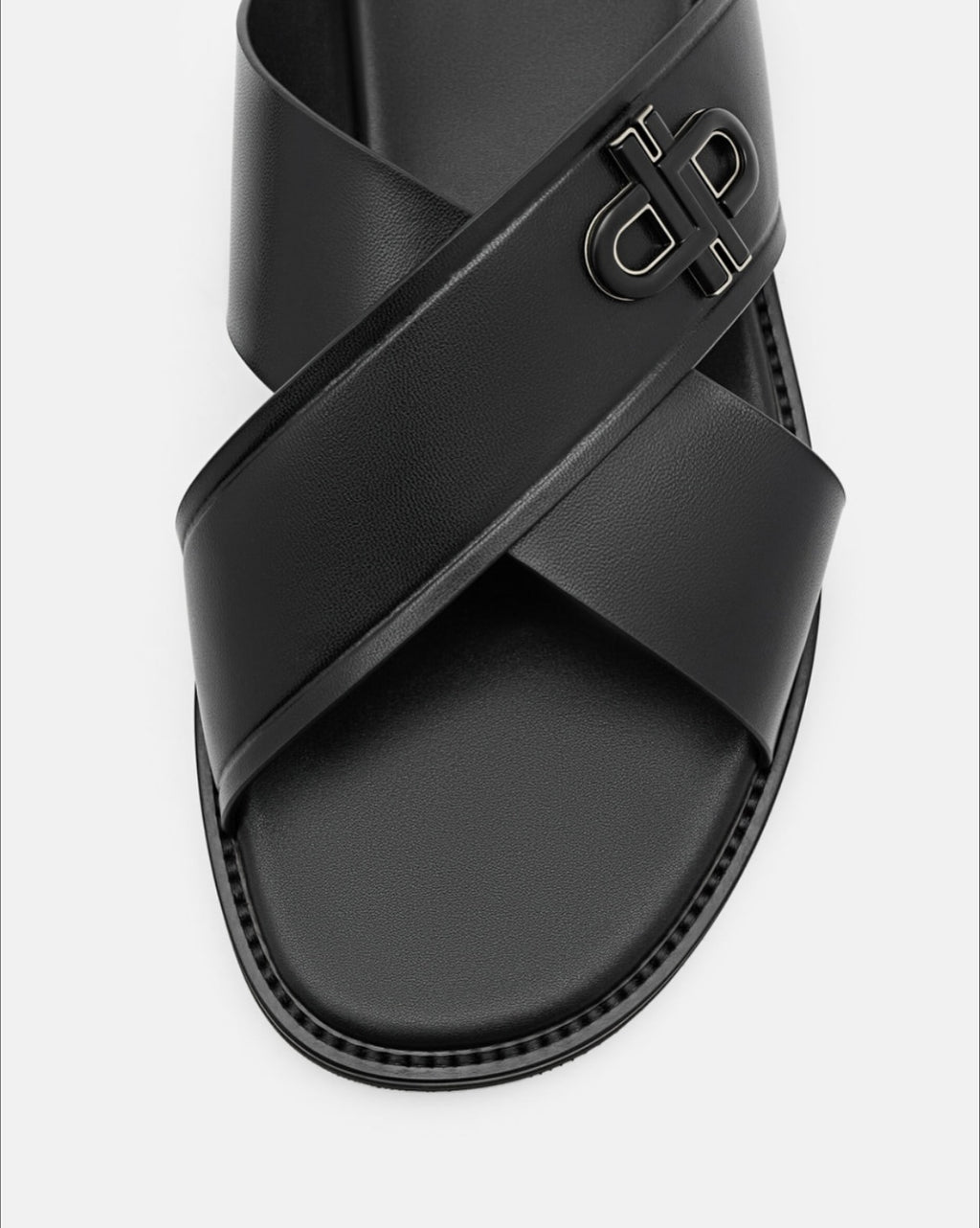 Cross-leather Valo Slides