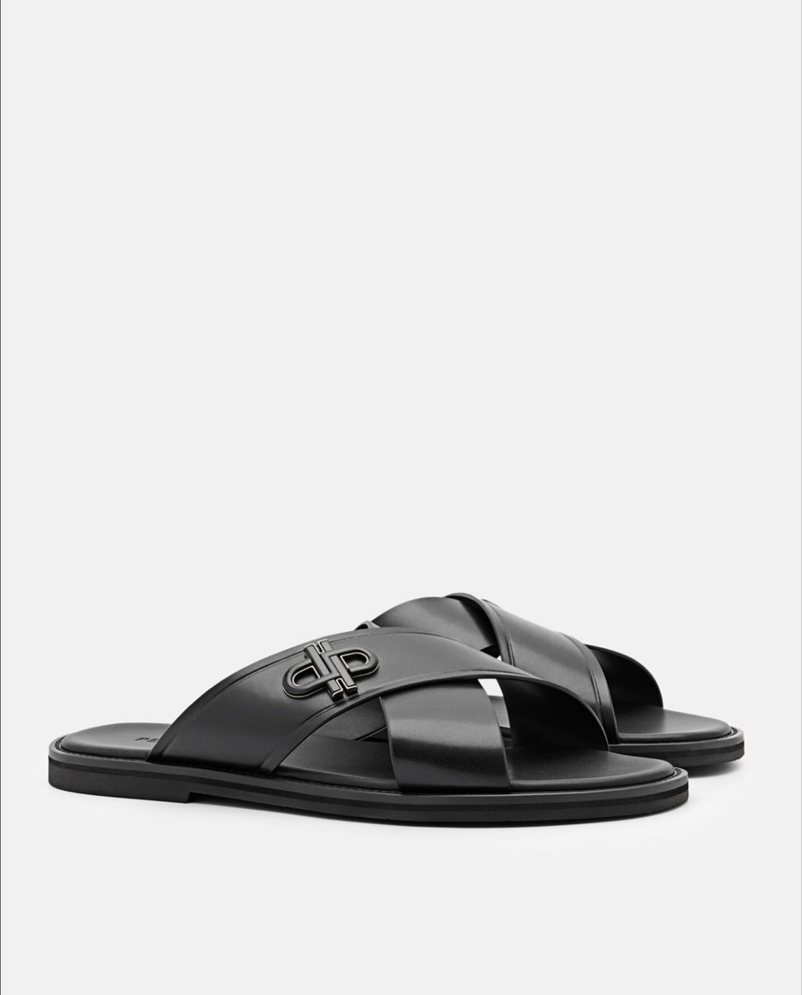 Cross-leather Valo Slides